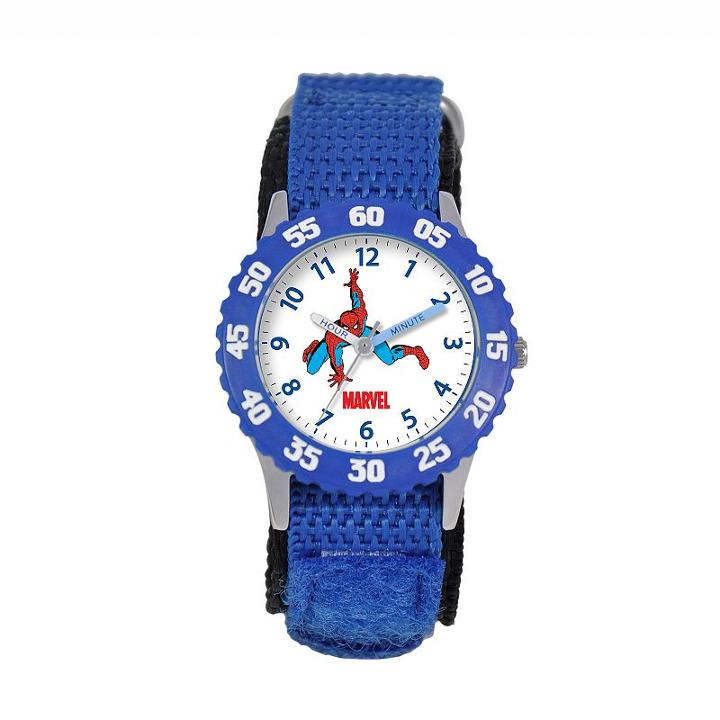 Marvel Spider-man Time Teacher Stainless Steel Watch, Boy's, Blue