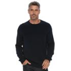 Men's Croft & Barrow&reg; Classic-fit Textured Yoke Crewneck Sweater, Size: Large, Blue