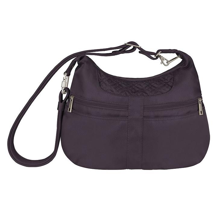 Travelon Anti-theft Signature Multi-pocket Hobo, Adult Unisex, Purple