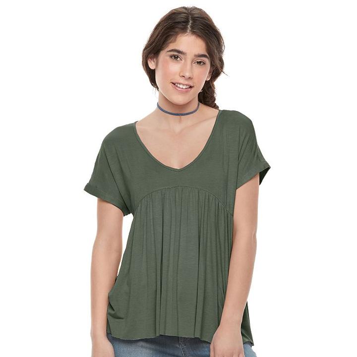 Juniors' Mudd&reg; Empire Swing Tee, Girl's, Size: Xl, Med Green