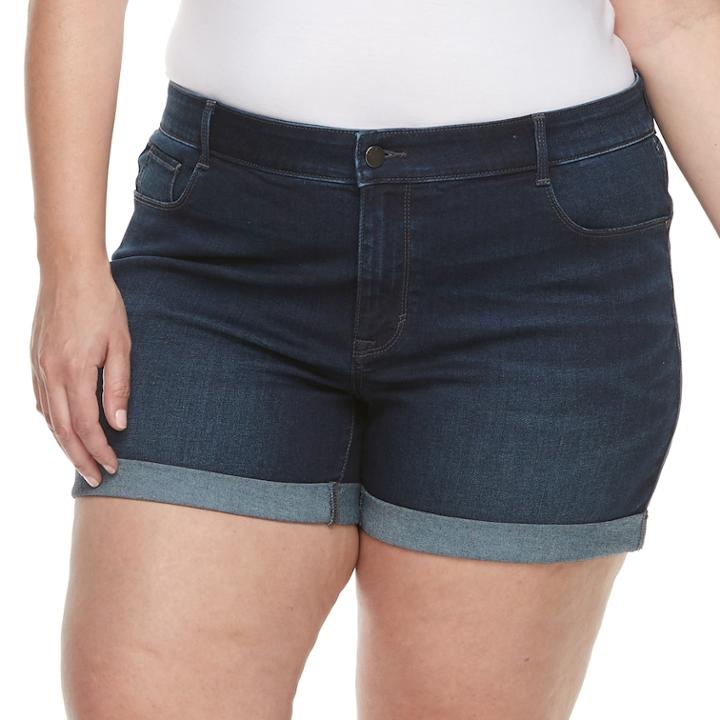 Plus Size Apt. 9&reg; Denim Shorts, Women's, Size: 20 W, Black