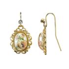 Downton Abbey Flower Filigree Drop Earrings, Women's, Multicolor