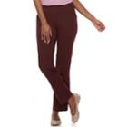 Women's Croft & Barrow&reg; Effortless Stretch Pull-on Pants, Size: 10 Short, Drk Purple