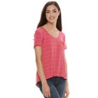 Juniors' So&reg; Relaxed Pocket Tee, Teens, Size: Small, Pink