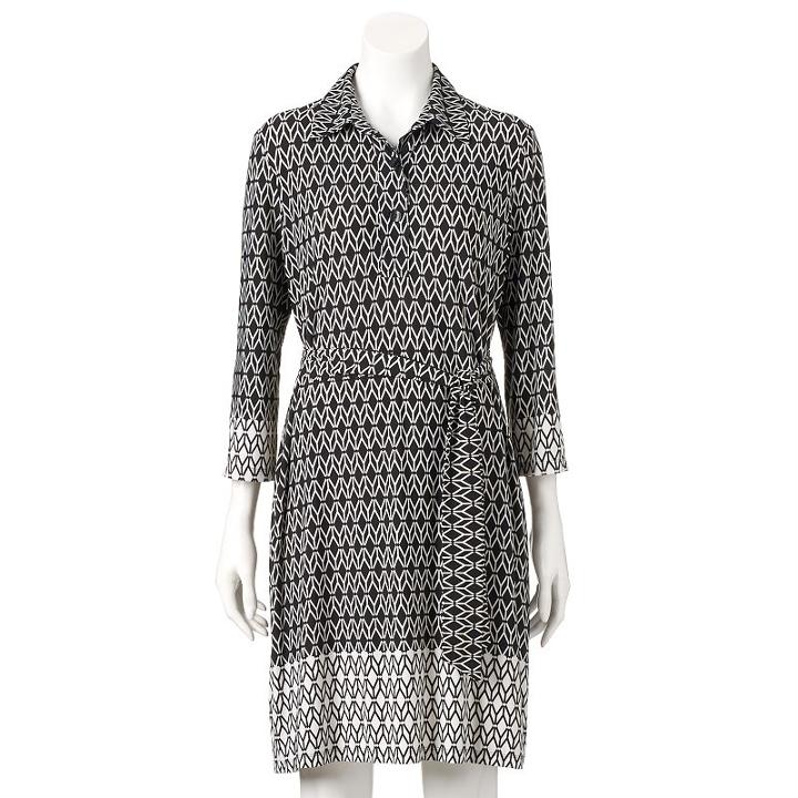 Women's Ronni Nicole Geometric Shirtdress, Size: 16, Ovrfl Oth