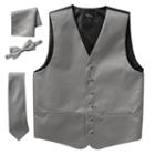 Men's Steven Land Solid 4-pc. Vest Set, Size: Xl, Grey