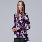 Women's Simply Vera Vera Wang High-low Blouse, Size: Small, Black