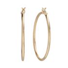 24k Gold-over-silver Hoop Earrings, Women's, Yellow