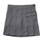 Girls 4-20 & Plus Size French Toast School Uniform 2-buckle Solid Skort, Girl's, Size: 18, Light Grey