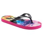 Girls 4-16 So&reg; Palm Tree Flip Flops, Girl's, Size: L(1/2), Black