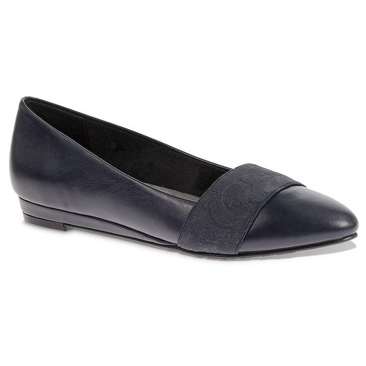 Soft Style By Hush Puppies Dona Women's Fleur De Lis Skimmer Flats, Size: Medium (12), Blue (navy)