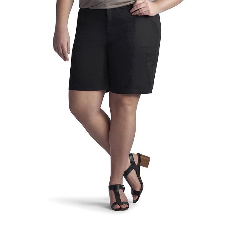 Plus Size Lee Delaney Relaxed Fit Bermuda Shorts, Women's, Size: 18 - Regular, Black