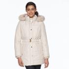 Women's D.e.t.a.i.l.s Hooded Quilted Jacket, Size: Medium, Med Beige