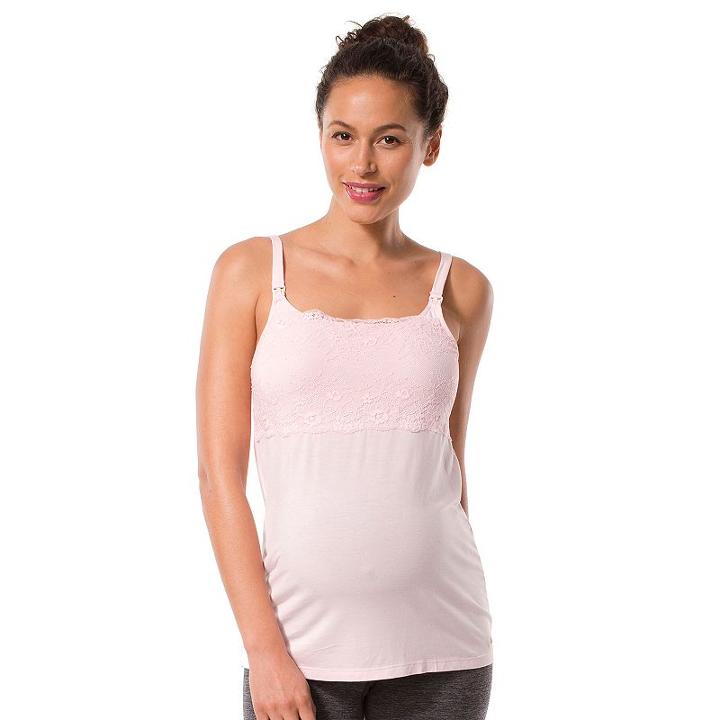 Maternity Pip & Vine By Rosie Pope Lace Nursing Cami, Women's, Size: Xl-mat, Lt Orange
