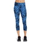 Women's Champion Absolute Smoothtec Printed Capri Workout Tights, Size: Large, Ovrfl Oth