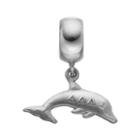 Logoart Sterling Silver Delta Delta Delta Sorority Dolphin Charm, Women's, Grey