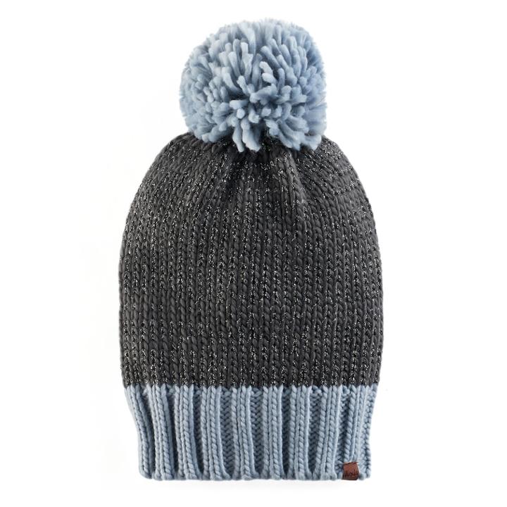 Women's Keds Two Tone Pom Beanie, Grey (charcoal)