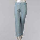 Women's Simply Vera Vera Wang Color Cuffed Capri Jeans, Size: 14, Med Grey