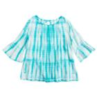 Girls 7-16 & Plus Size Mudd&reg; Bell Sleeve Challis Top, Size: 14, Dark Blue