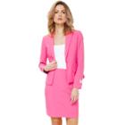 Women's Opposuits Solid Jacket & Skirt Set, Size: 16, Pink