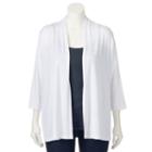 Plus Size Croft & Barrow&reg; Open-front Cardigan, Women's, Size: 3xl, White
