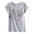 Disney's 101 Dalmations Girls 4-7 Glitter Tee By Jumping Beans&reg;, Girl's, Size: 5, Light Grey