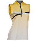 Women's Nancy Lopez Maxi Sleeveless Golf Polo, Size: Medium, Gold