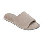 Women's Dearfoams Microfiber Velour Slide Slippers, Size: Medium, Dark Grey