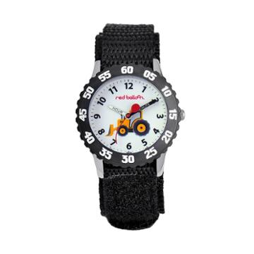 Red Balloon Kids' Time Teacher Bulldozer Watch, Boy's, Black