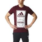 Big & Tall Adidas Football Performance Tee, Men's, Size: Xxl Tall, Med Red