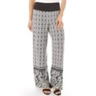 Women's Apt. 9&reg; Print Palazzo Pant, Size: Small, Black White Geo