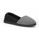 Women's Dearfoams Mini Stripe A-line Slippers, Size: Xl, Black