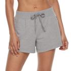 Women's Fila Sport&reg; Relaxed French Terry Shorts, Size: Small, Light Grey