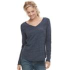 Petite Sonoma Goods For Life&trade; Essential V-neck Tee, Women's, Size: Xl Petite, Blue (navy)