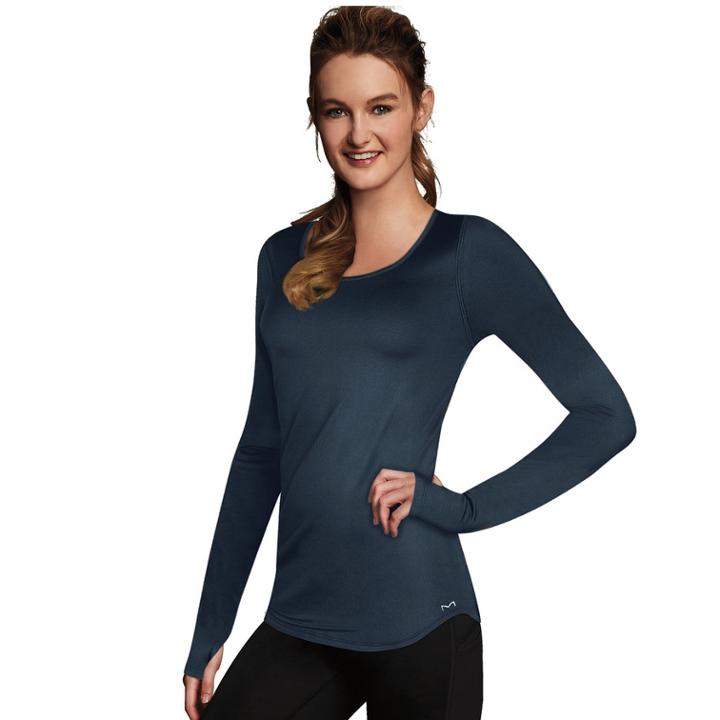 Women's Maidenform Baselayer Top, Size: Medium, Blue (navy)