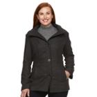 D.e.t.a.i.l.s, Plus Size Hooded Single-breasted Peacoat, Women's, Size: 2xl, Grey