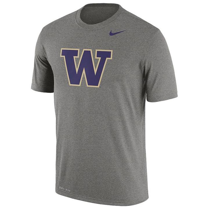 Men's Nike Washington Huskies Legend Dri-fit Tee, Size: Xl, Dark Grey, Comfort Wear