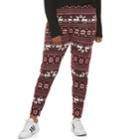 Juniors' Plus Size So&reg; Holiday Leggings, Teens, Size: 3xl, Red