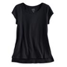 Girls 7-16 & Plus Size So&reg; Vented Hem Core Tee, Size: 18 1/2, Black