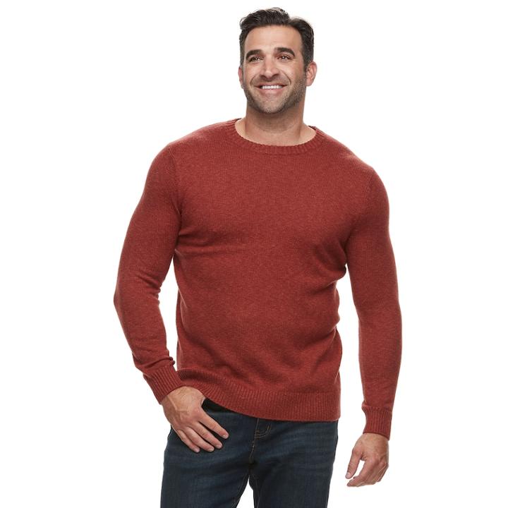 Big & Tall Croft & Barrow&reg; Classic-fit 7gg Super Soft Crewneck Sweater, Men's, Size: 2xb, Orange