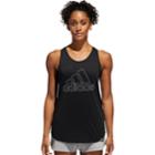 Women's Adidas Essential Badge Of Sport Graphic Tank, Size: Xs, Black