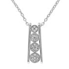 1/10 Carat T.w. Diamond Sterling Silver Ladder Pendant Necklace, Women's, Size: 18, White