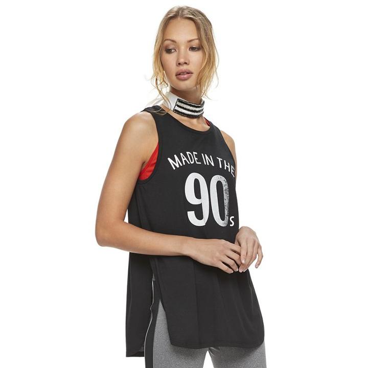 Madden Nyc Juniors' 90s Graphic Muscle Tank, Girl's, Size: Large, Oxford