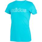 Girls 7-16 Adidas Outline Graphic Climalite V-neck Tee, Size: Xl, Turquoise/blue (turq/aqua)