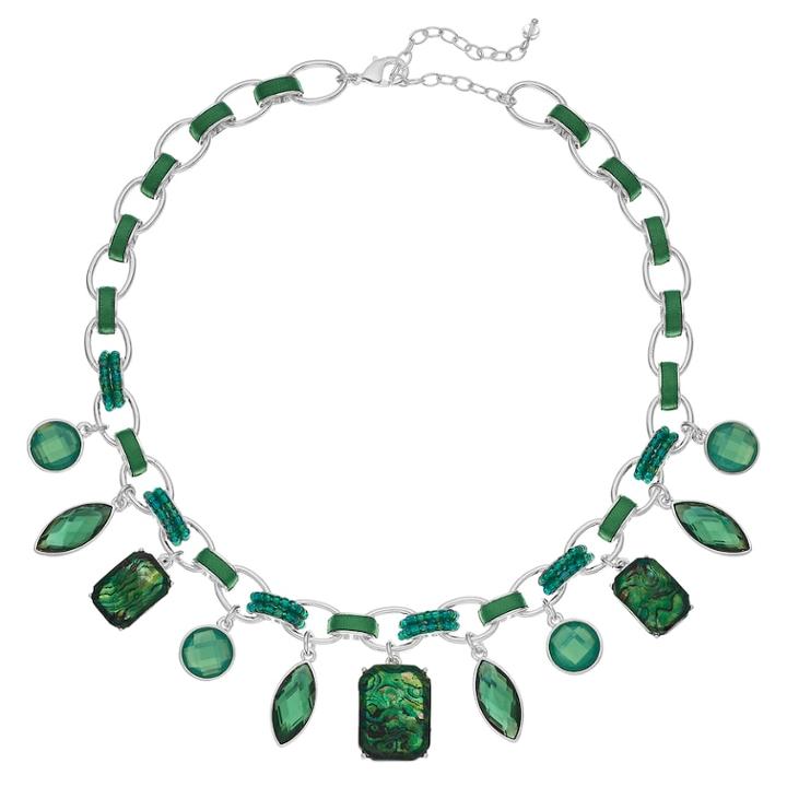 Napier Filigree Green Statement Necklace, Women's