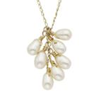 Freshwater Cultured Pearl 14k Gold Cluster Pendant Necklace, Women's, Size: 17, White
