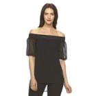 Women's Apt. 9&reg; Smocked Off-the-shoulder Top, Size: Small, Black