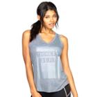 Women's Colosseum Think Fit Graphic Yoga Tank, Size: Xl, Light Grey