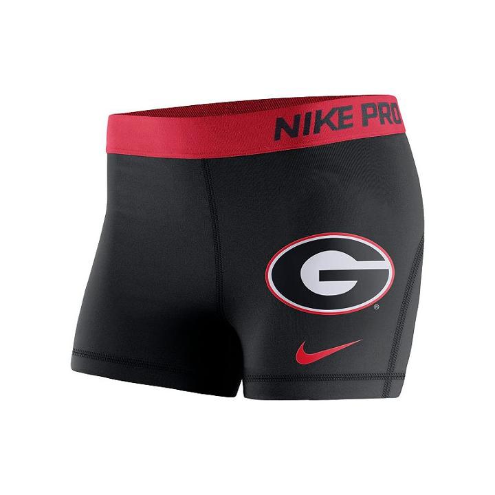 Women's Nike Georgia Bulldogs Pro 3-inch Shorts, Size: Xl, Black