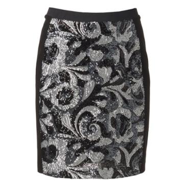Women's Wdny Black Sequin Mini Skirt, Size: Small